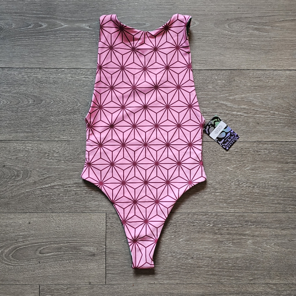 Freedom Rave Wear Wisteria Reversible Sideboob Bodysuit